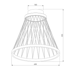 Потолочный светодиодный светильник Eurosvet Cesta 40018/1 LED коричневый 4