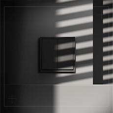 Проходной переключатель встраиваемый Voltum S70 двухклавишный 10А, (черный матовый) VLS020308 3