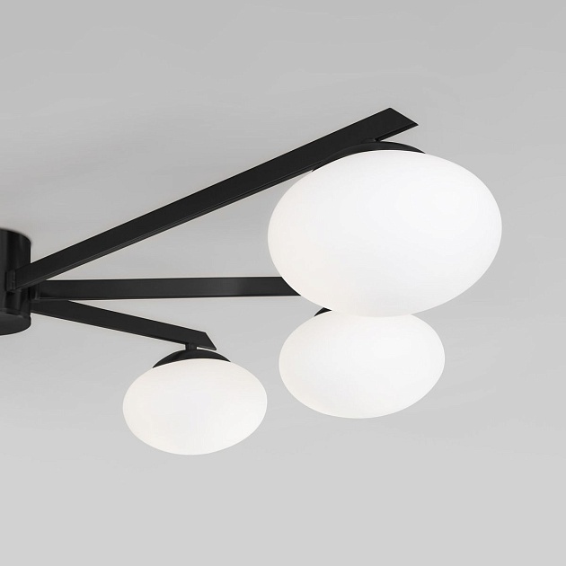 Потолочная люстра Eurosvet Opaline 70220/6 черный изображение 3 Потолочная люстра Eurosvet Opaline 70220/6 черный Фото № 3