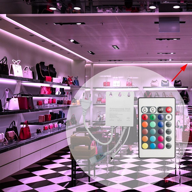 Контроллер RGB OGM с пультом 220V C4-13 изображение 10 Контроллер RGB OGM с пультом 220V C4-13 Фото № 10