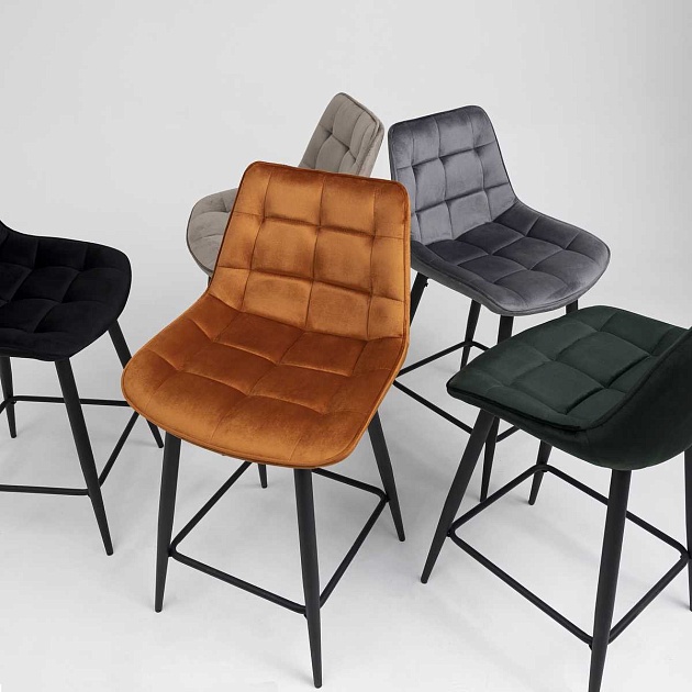 Полубарный стул AksHome Linx кирпичный, велюр 86210 Фото № 4