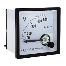 Вольтметр VMA-961 аналоговый на панель (96х96) квадратный вырез 300В прямое подкл. EKF PROxima vma-961-300