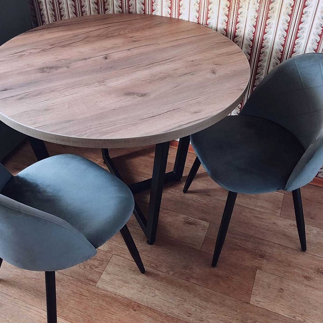 Кухонный стул AksHome Honnor серый, велюр, цвет каркаса черный 63384 изображение 4 Кухонный стул AksHome Honnor серый, велюр, цвет каркаса черный 63384 Фото № 4