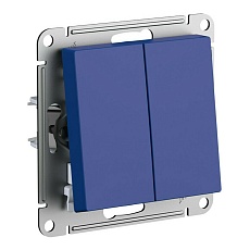 Переключатель двухклавишный Systeme Electric AtlasDesign 10A 250V аквамарин ATN001165