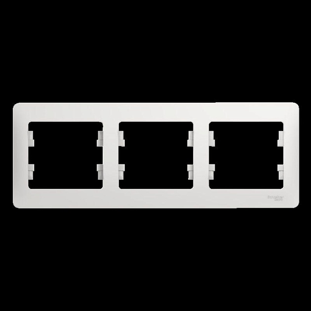 Рамка 3-постовая Systeme Electric Glossa белая GSL000103 изображение 1 Рамка 3-постовая Systeme Electric Glossa белая GSL000103 Фото № 1