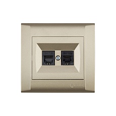 Розетка тf евро двойная Makel Defne 42057034