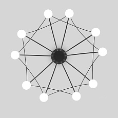 Подвесная светодиодная люстра Eurosvet Ragno 90034/10 LED черный 2