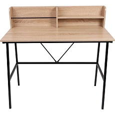 Письменный стол AksHome Coral светлый дуб, лдсп, цвет опоры черный 80043