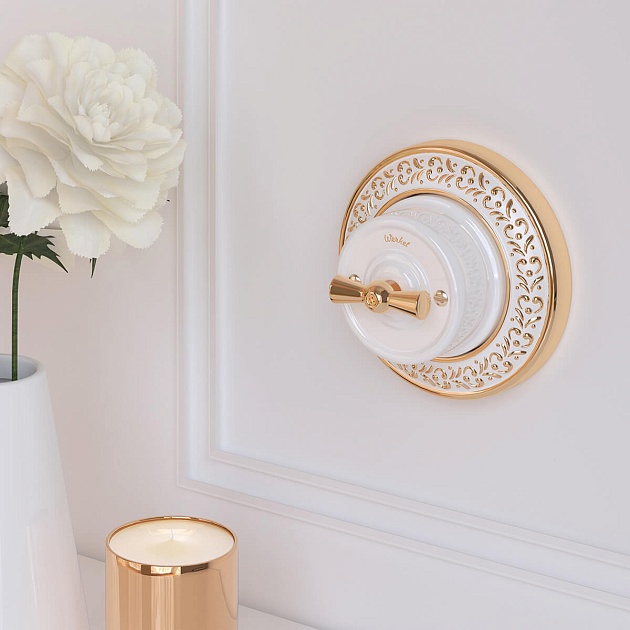 Переключатель-выключатель Werkel одноклавишный Retro белый W5612001 4690389166709 изображение 8 Переключатель-выключатель Werkel одноклавишный Retro белый W5612001 4690389166709 Фото № 8