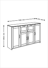 Тумба Шведский Стандарт Сириус с 2 ящиками 156х95 2.02.03.300.1 3