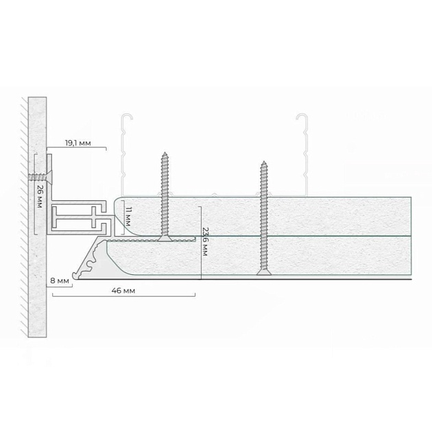 Теневой профиль FerGipps черный СП 8 УТ000002528 изображение 3 Теневой профиль FerGipps черный СП 8 УТ000002528 Фото № 3