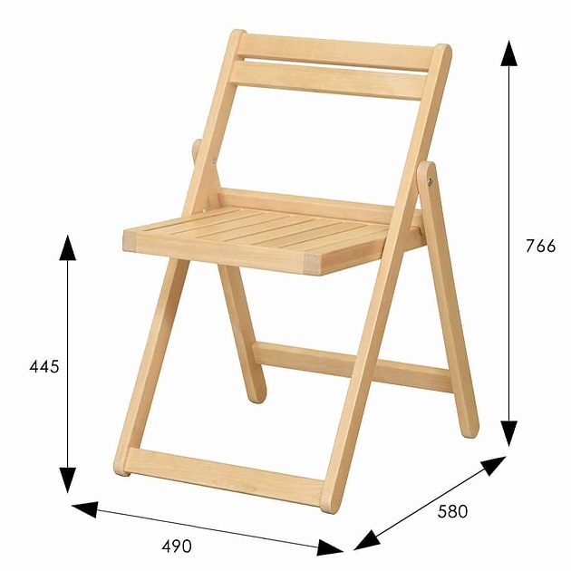 Складной стул Мебелик Массив 008436 Фото № 3