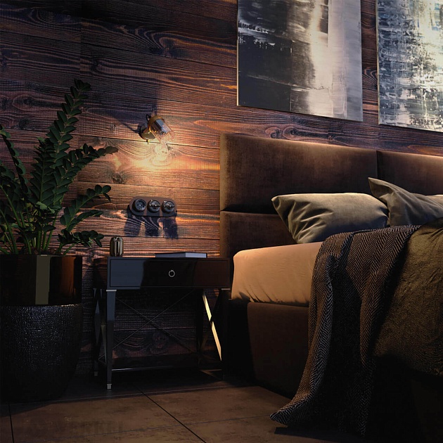 Переключатель-выключатель Werkel одноклавишный Retro коричневый W5612014 4690389166723 изображение 2 Переключатель-выключатель Werkel одноклавишный Retro коричневый W5612014 4690389166723 Фото № 2