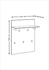 Настенная вешалка Шведский Стандарт Сириус 78х100 2.02.11.260.5 2
