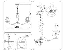 Подвесная люстра Ambrella Light High Light Modern LH57091 1