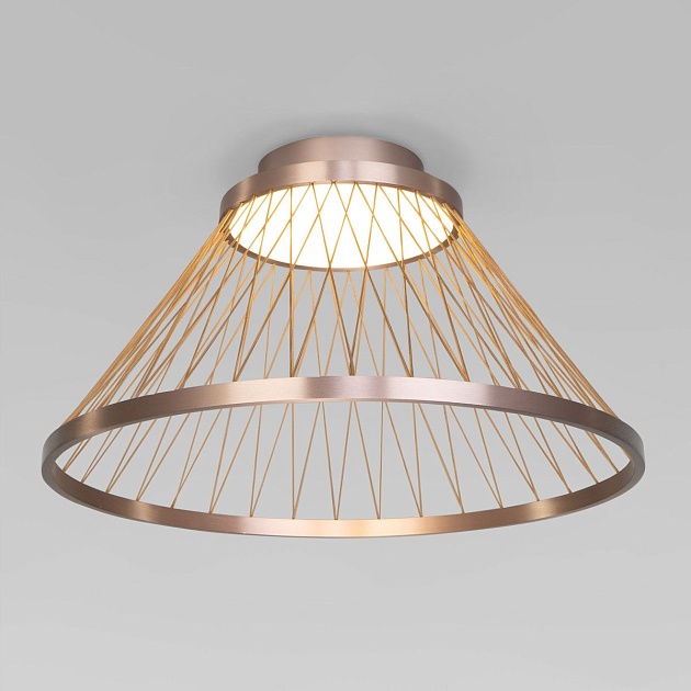 Потолочный светодиодный светильник Eurosvet Cesta 40019/1 LED коричневый изображение 5 Потолочный светодиодный светильник Eurosvet Cesta 40019/1 LED коричневый Фото № 5