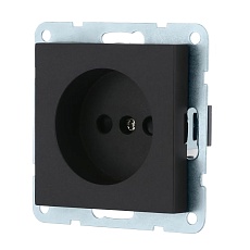 Розетка LK Studio без з/к, со шторками (черный бархат) LK80 843308-1 1