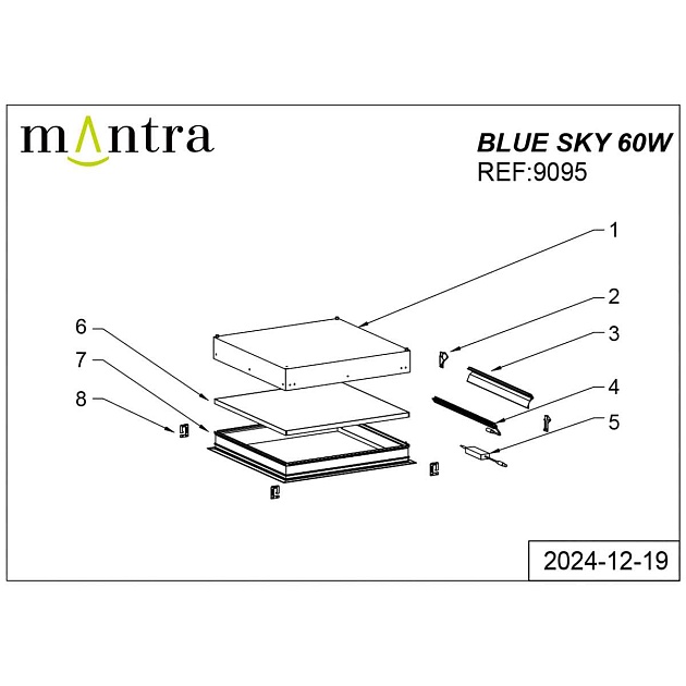 Встраивамое светодиодное окно Mantra BLUE SKY 9095 изображение 4 Встраивамое светодиодное окно Mantra BLUE SKY 9095 Фото № 4