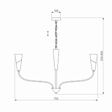Подвесная люстра Eurosvet Rhyton 60167/6 латунь 1