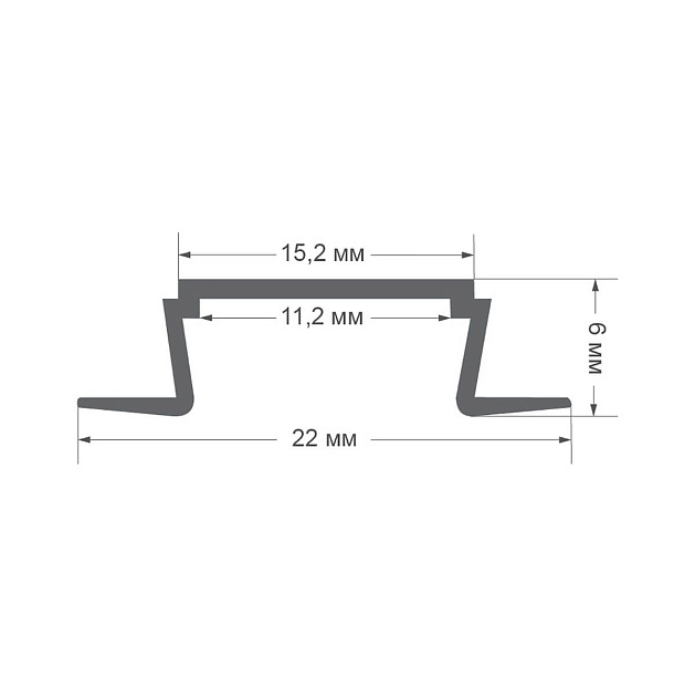 Профиль встраиваемый черный 2м. Apeyron 08-02-01Ч Фото № 2