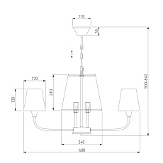 Подвесная люстра Eurosvet Milos 60153/8 латунь 1