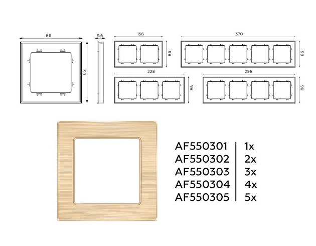Рамка AMBRELLA VOLT AF550302 Фото № 2