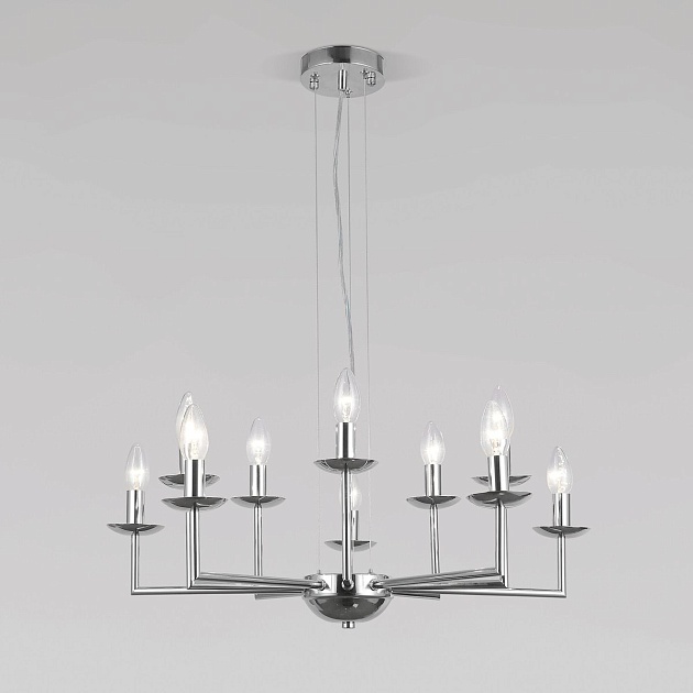 Подвесная люстра Eurosvet Cariso 60150/10 хром Фото № 1