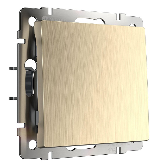 Выключатель одноклавишный проходной Werkel шампань рифленый W1112010 4690389160066 Фото № 1