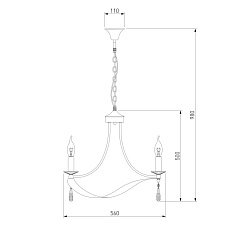 Подвесная люстра Eurosvet 60064/5 хром 1