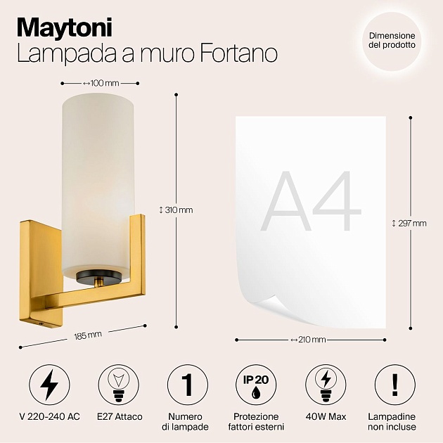Бра Maytoni Fortano MOD089WL-01BS Фото № 2