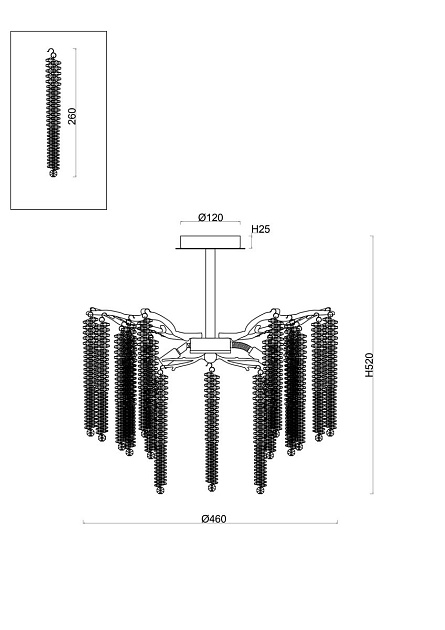 Подвесная люстра Freya Mineral FR1010CL-06G Фото № 13