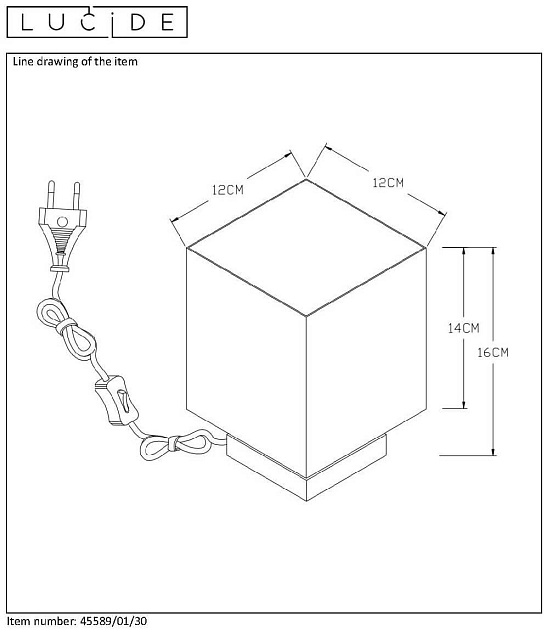 Настольная лампа Lucide Suzy 45589/01/30 Фото № 3