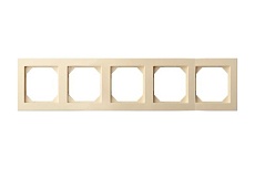 Рамка 5-постовая Liregus Epsilon бежевый 28-092 1
