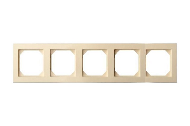 Рамка 5-постовая Liregus Epsilon бежевый 28-092 Фото № 2