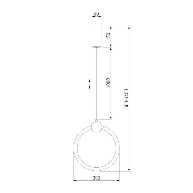 Подвесной светодиодный светильник Eurosvet Rim 90166/1 черный Фото № 2