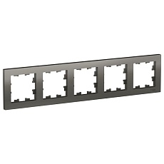 Рамка 5-постовая Systeme Electric AtlasDesign сталь ATN000905
