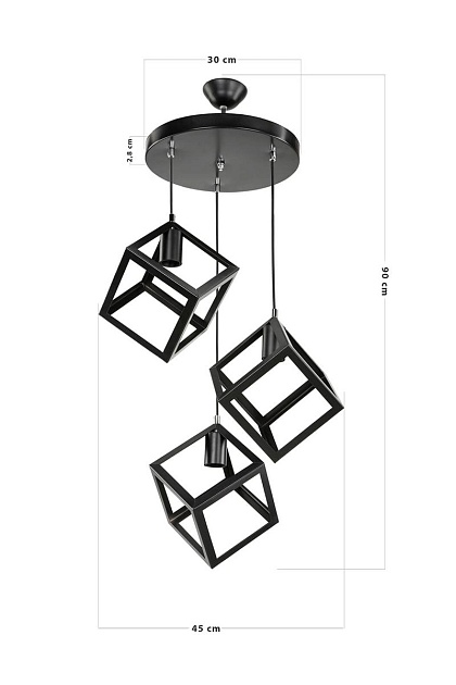 Подвесная люстра Toplight Cherilyn TL1604H-03BK Фото № 2