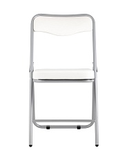 Складной стул Stool Group Джонни экокожа белый каркас металлик fb-jonny-eco-100 2