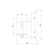 Бра Eurosvet 60040/1 античная бронза 1
