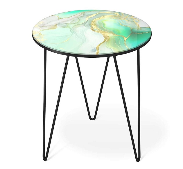 Журнальный стол Sheffilton SHT-CT27 лазурно голубой/черный муар 4007482107 Фото № 6