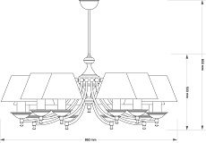 Подвесной светильник KUTEK  San Marino Abażur  SAN-ZW-10(P/A)CR 1