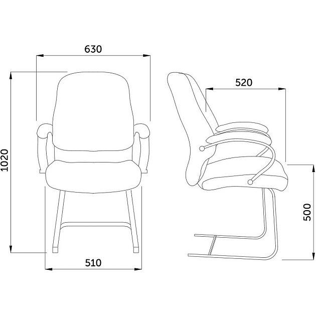 Офисный стул AksHome King коричневый бриллиант, экокожа 69769 Фото № 2