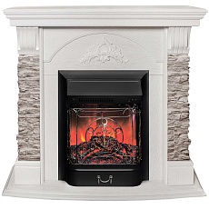 Электрокамин Realflame Athena GR WT с очагом Majestic Lux Black 304132