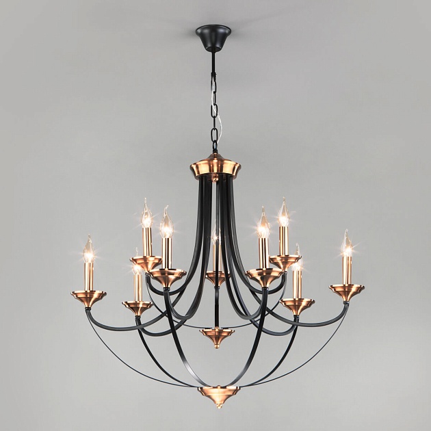Подвесная люстра Eurosvet Lazzaro 60098/9 черный Фото № 1