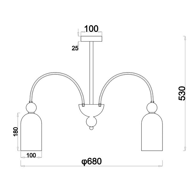 Потолочная люстра Escada ODE 686/5PL Chrome изображение 2 Потолочная люстра Escada ODE 686/5PL Chrome Фото № 2