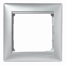 Рамка 1-постовая Legrand Valena алюминий 770151