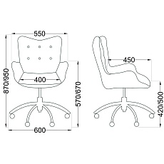 Поворотное кресло AksHome Bella желтый, велюр 77316 1