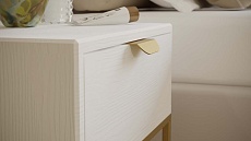 Прикроватная тумба Калифорния Дрим ТП01 Ясень браш белый/Золото 7097283101 2