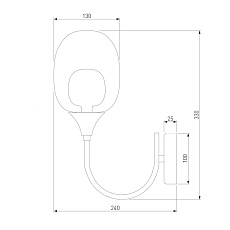 Бра Eurosvet Spritz 70218/1 латунь 1