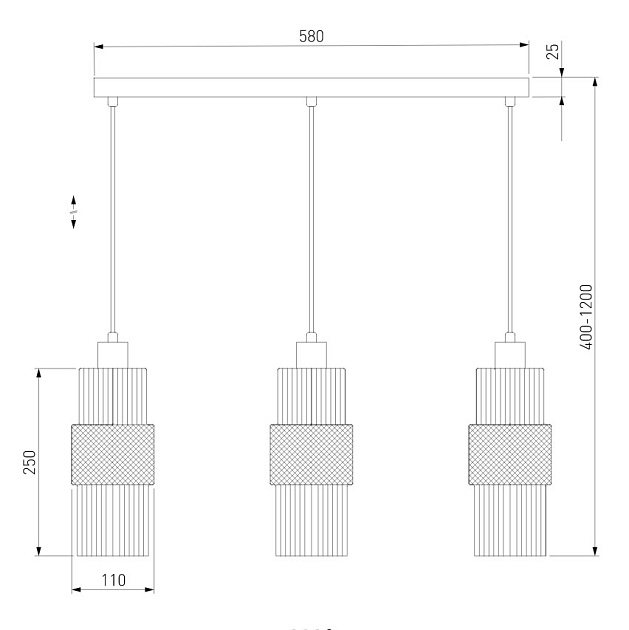 Подвесной светильник Eurosvet Soho 50209/3 хром Фото № 3